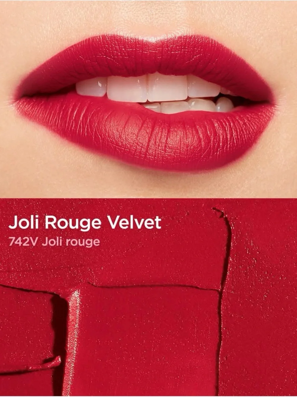 Clarins Paris Joli Rouge Velvet – Shade 742V